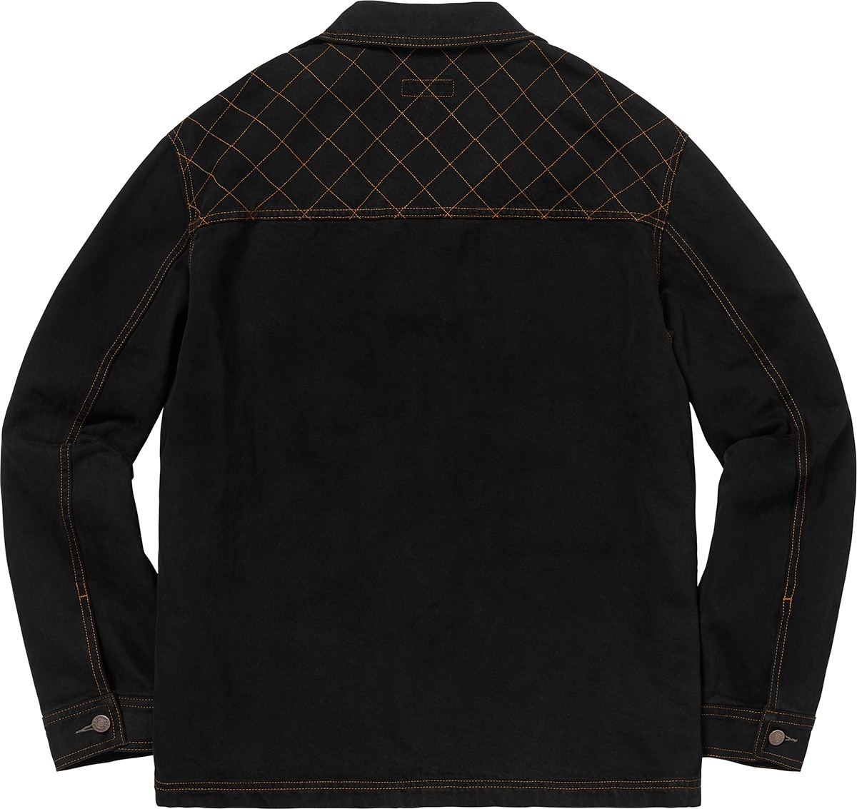 Diamond Stitch Denim Chore Coat view 9
